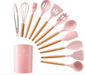 Set de 12 Utensilios de Cocina de Silicona - Antiadherentes y Resistentes al Calor