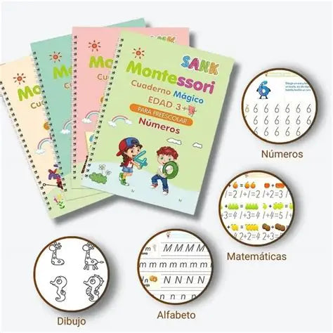 Kit De 4 Libros Mágicos Caligrafía